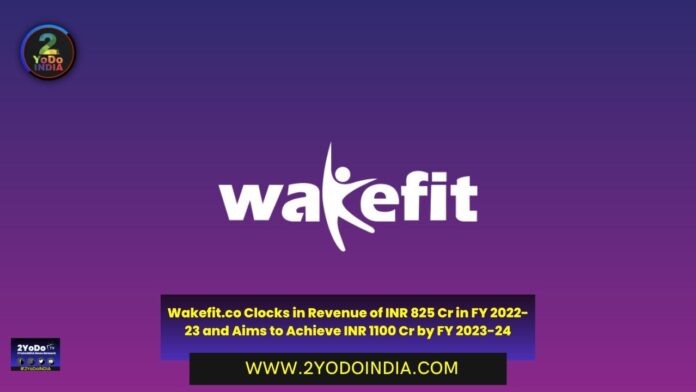 Wakefit.co Clocks in Revenue of INR 825 Cr in FY 2022-23 and Aims to Achieve INR 1100 Cr by FY 2023-24 | 2YODOINDIA