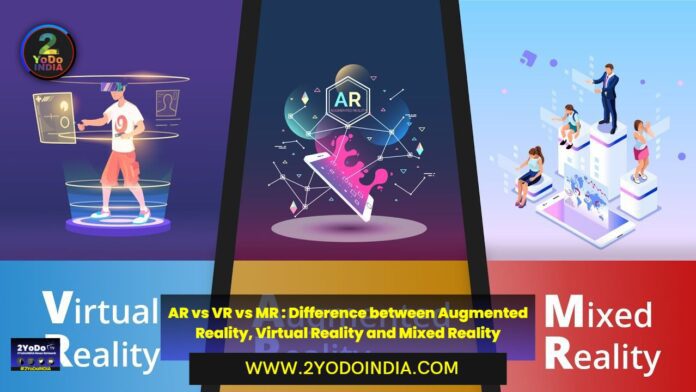 AR vs VR vs MR : Difference between Augmented Reality, Virtual Reality and Mixed Reality | Future of Augmented Reality, Virtual Reality and Mixed Reality | 2YODOINDIA