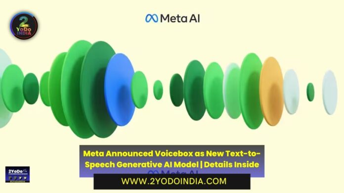 Meta Announced Voicebox as New Text-to-Speech Generative AI Model | Details Inside | 2YODOINDIA