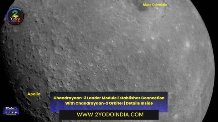 Chandrayaan-3 Lander Module Establishes Connection With Chandrayaan-2 Orbiter | Details Inside | 2YODOINDIA