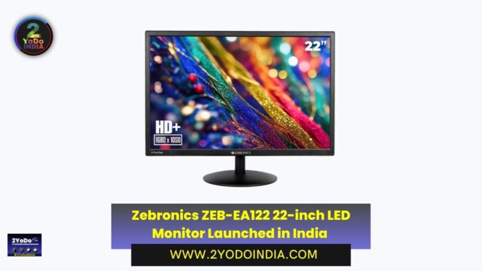 Zebronics ZEB-EA122 22-inch LED Monitor Launched in India | Price in India | Specifications | 2YODOINDIA