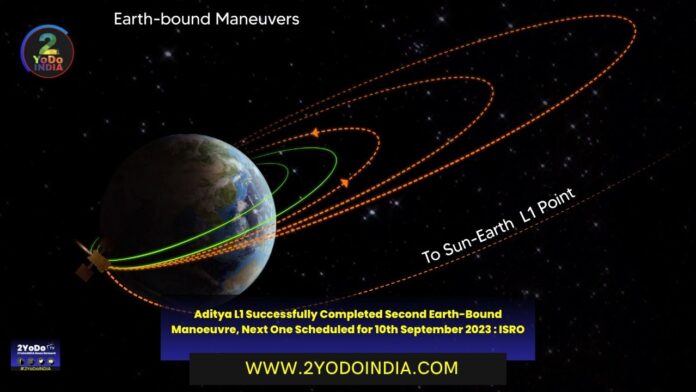 Aditya L1 Successfully Completed Second Earth-Bound Manoeuvre, Next One Scheduled for 10th September 2023 : ISRO | 2YODOINDIA