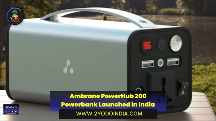 Ambrane PowerHub 200 Powerbank Launched in India | Price in India | Specifications | 2YODOINDIA