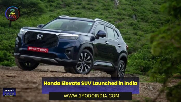 Honda Elevate SUV Launched in India | Price in India | Mechanical Specifications | Features | 2YODOINDIA