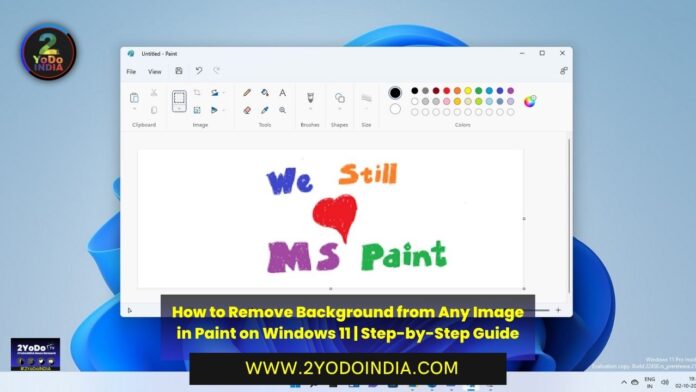 How to Remove Background from Any Image in Paint on Windows 11 | Step-by-Step Guide | 2YODOINDIA