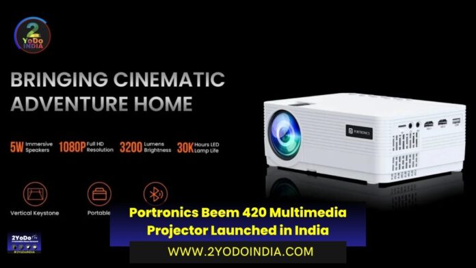 Portronics Beem 420 Multimedia Projector Launched in India | Price in India | Specifications | 2YODOINDIA