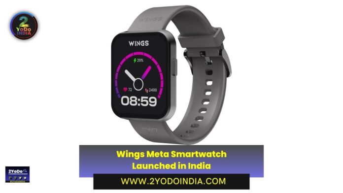 Wings Meta Smartwatch Launched in India | Price in India | Specifications | 2YODOINDIA