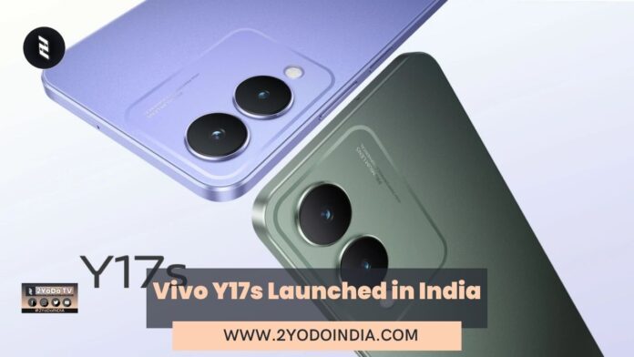 Vivo Y17s Launched in India | Price in India | Specifications | 2YODOINDIA