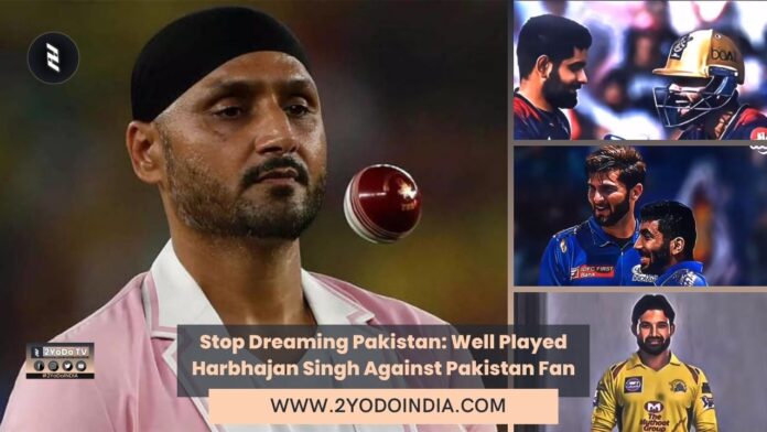 Stop Dreaming Pakistan: Well Played Harbhajan Singh Against Pakistan Fan | 2YODOINDIA