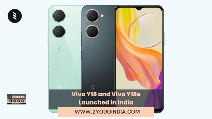 Vivo Y18 and Vivo Y18e Launched in India | Price in India | Specifications | 2YODOINDIA